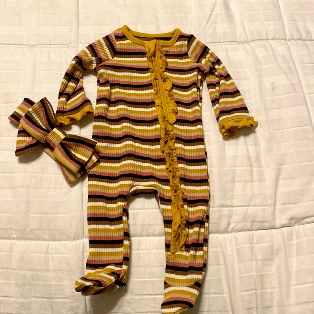 Mudpie striped footie
